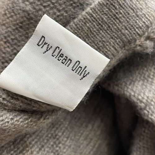 Barneys New York 100% Cashmere Women's Size Medium Open Front Cardigan Taupe - Picture 4 of 12