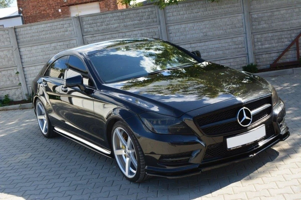 Cup Spoilerlippe Front Ansatz passend für Mercedes CLS C218 AMG LINE schwarz Hoc - Bild 4 von 4