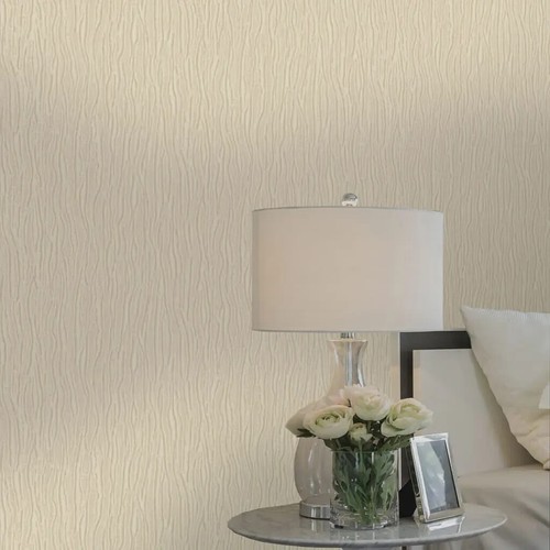 Belgravia Tiffany Heavyweight Textured Vinyl Wallpaper Natural 41317 - Picture 2 of 2