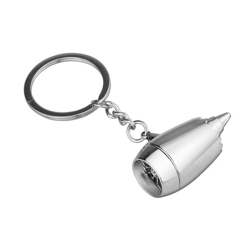 Creative 3D Simulation Aircraft Engine Shape Keychain Pendant Backpacks Key Ring - Picture 5 of 8