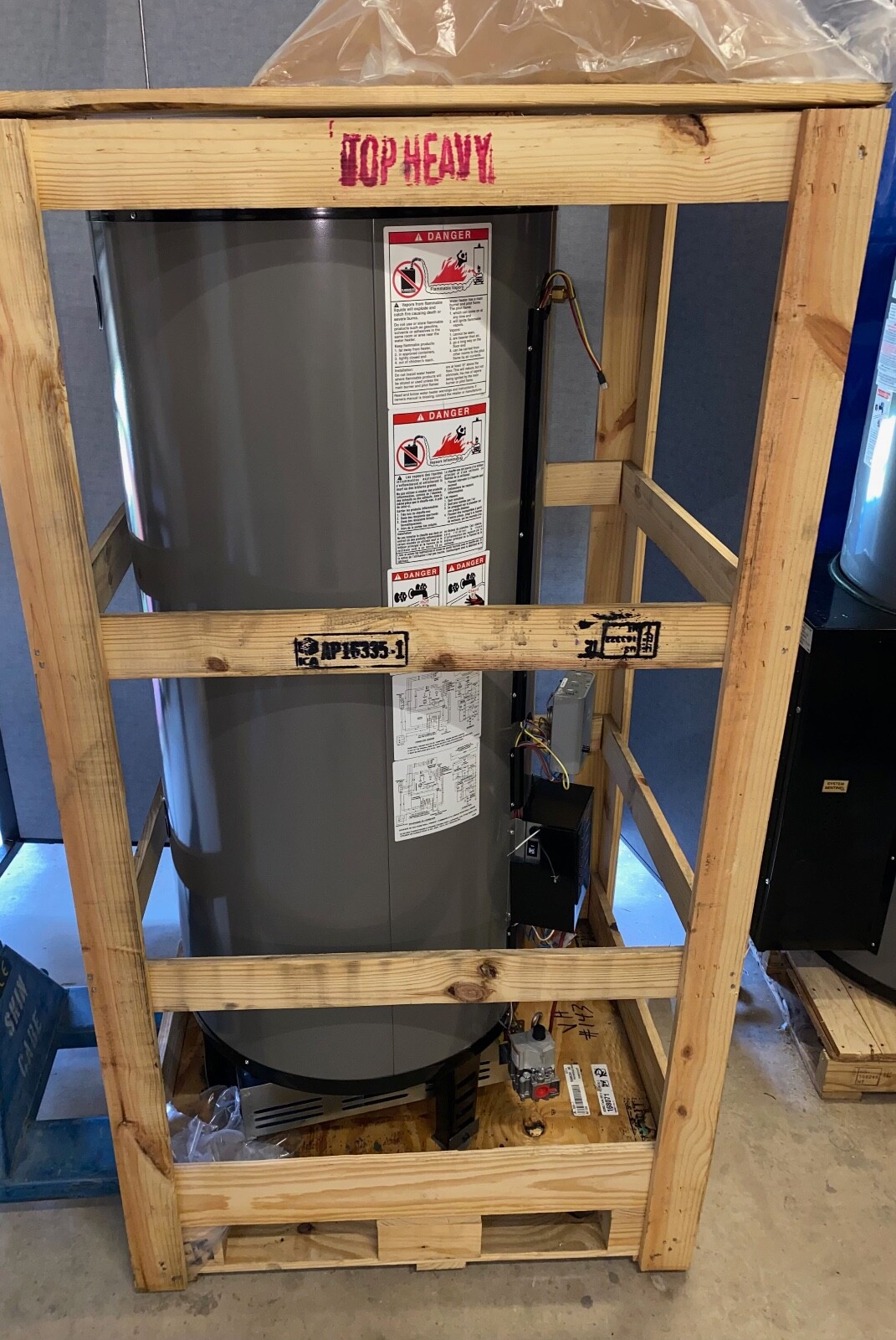 New G65-360A-1 Rheem 360K BTU 65 Gallon Natural Gas Commercial Water Heater  ASME | eBay