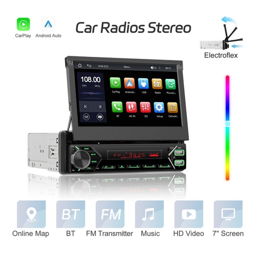 Single 1DIN 7'' DAB+ Autoradio Flip up Touchscreen BLUETOOTH USB MP5 Player FM - Bild 2 von 24