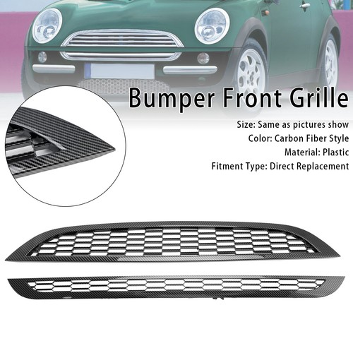 2PCS Honeycomb Mesh Front Grille Grill Fit Mini Cooper R50 R52 R53 2002-2006 U4 - Picture 2 of 18