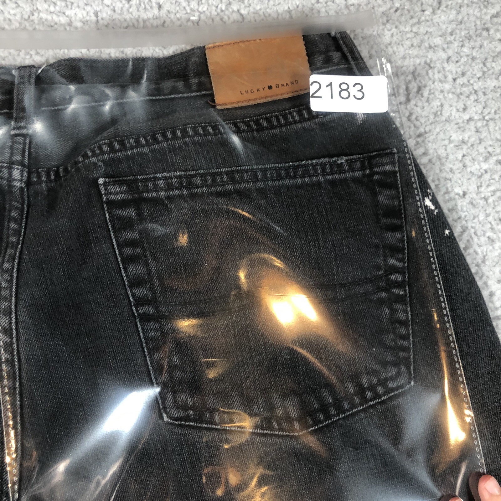 Lucky Brand 329 Classic Straight Jeans Men's 38x30 Charcoal Gray Actual 36x27