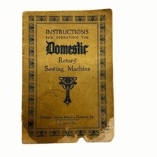 Máquina de coser giratoria doméstica vintage de 1931, manual efímera antigua, papel