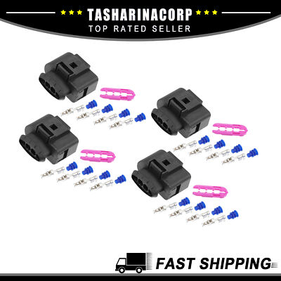 Piece of 4 Ignition Coil Connector Adapter Plug Clip fit for VW fit for Audi