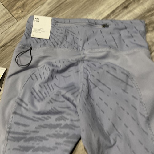 NWT NIKE FAST WOMEN DRI-FIT RUNNING MID RISE TIGHTS BLACK Sz S - Picture 9 of 10