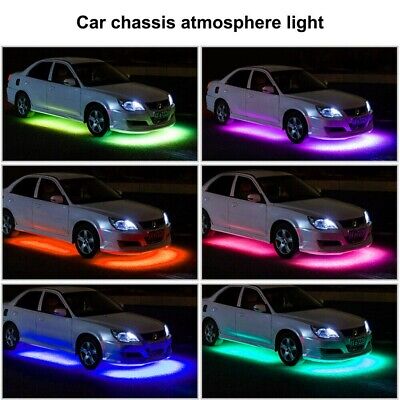 Kopen Wasserdicht KFZ Streifen Dekor Mit APP RGB Auto 8Farbe LED Unterbodenbeleuchtung