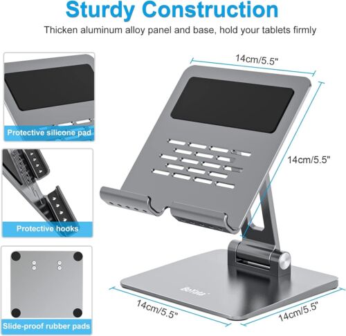 Tablet Ständer Aluminium verstellbar Tablet Halter faltbar Schreibtisch Ständer iPad Mini - Bild 21 von 30