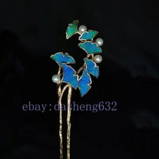 Chinese high-end cloisonne metal woven hair clip for women's hairpins
