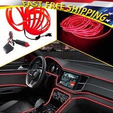 Red 5M LED Interior Car Atmosphere Decor Strip Wire Light Lamp Car Accessories