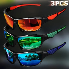 Polarized Sports Sunglasses Men UV400 Driving Fishing Cycling Mirror Lens Eyewea