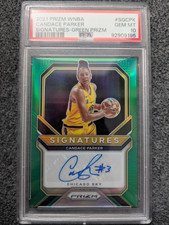 2021 PANINI PRIZM WNBA CANDACE PARKER AUTOGRAPH SIGNATURES GREEN PRIZM PSA 10