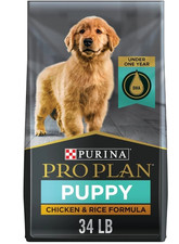 Purina Pro Plan Puppy Shredded Blend Chicken & Rice Formula Dry Dog Food, 34lbs 1.47 per pound