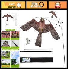 Bird Scare Hawk Flying Kite with 4m Pole - Effective Crop Protector, Bird Repell