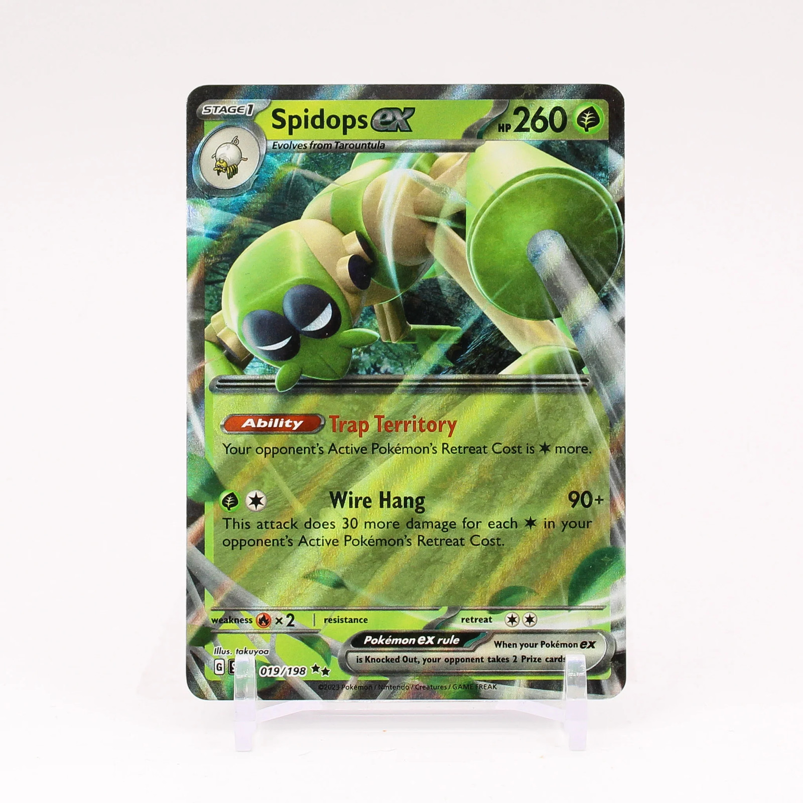 Spidops ex - 019/198 Scarlet & Violet Ultra Rare Pokemon - NM/MINT