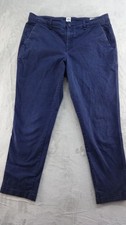 GAP Pants Womens 12 Navy Blue Girlfriend Khaki Chino Ankle Casual Stretch