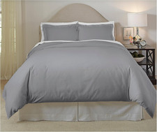 Luxurious 410 Thread Count Oversized Cotton Duvet Set - King/Cal King Gray