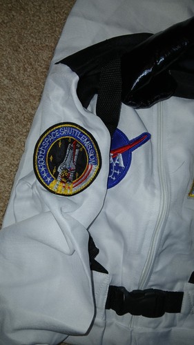 NASA-SPACESHUTTLE-JUGEND WELTRAUM JUMPSUIT-NEU-GR. MEDIUM-WEISS-KOSTÜM/SPIEL - Bild 5 von 10