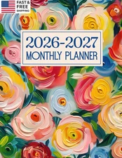 2026-2027 Monthly Planner: 2 Years from Jan 2026 - Dec 2027