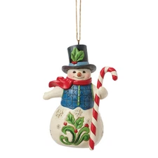 Jim Shore SNOWMAN WITH CANDY CANE HANGING ORNAMENT 6017303 BRAND NEW 2025