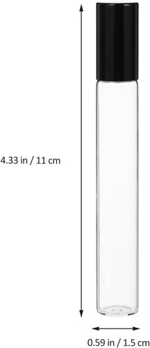 Essential Oil Roller Bottles, 10Pcs 10 Ml Glass Roller Bottles with Stainless... - Picture 2 of 12