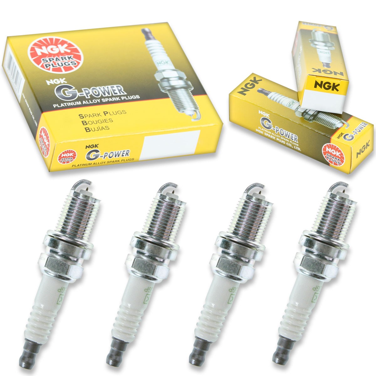 4 pcs NGK G-Power Spark Plugs for 1989-1991 GMC Tracker 1.6L L4 - Engine Kit ft