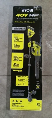 RYOBI 40V HP Brushless 650 CFM Blower & Carbon Fiber Trimmer Combo - TOOLS ONLY - Image 1 of 3
