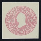 CKStamps: US Cut Square Stamps Collection Scott#U73 Unused H NG