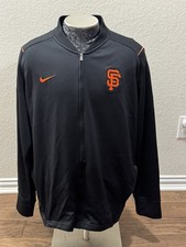 Nike Baseball San Francisco Giants Track Jacket Mens XL Black Full Zip