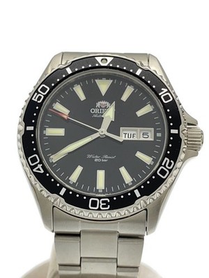 Orient Automatic Analog Stainless Steel Watch Black Silver F692UAA0
