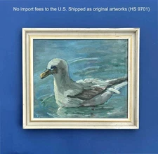The seagull. Classic Danish modern oil. Ca 1950s. - COA