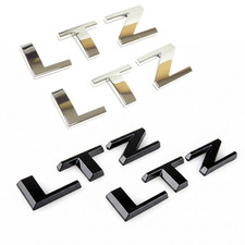 2pcs 3d Glossy Ltz Letters Emblem For Silverado Suburban Tahoe Malibu Adhesive