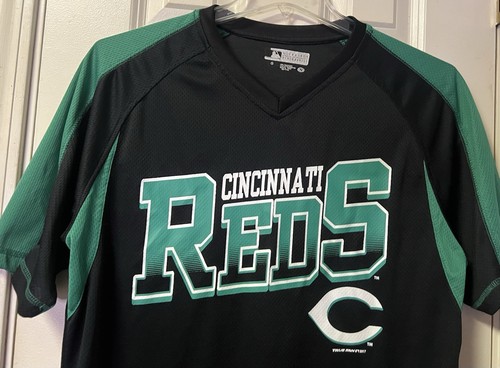 Cincinnati Reds ~ Baseball Jersey ~ Men’s ~ Large ~ Green, Black & White - Picture 4 of 24