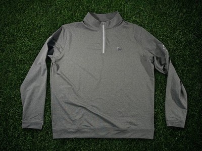 Peter Millar Scotty Cameron Crown Sport Perth 1/4 Zip Pullover XL Gray