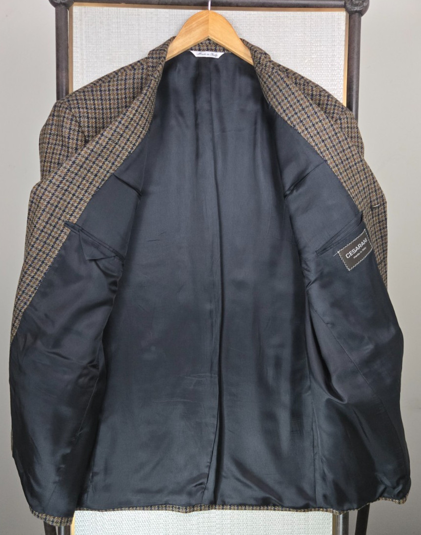 CESARANI x LANIFICIO Di PRAY Mens 48 Long Wool/Cashmere Jacket Made in Italy image 8