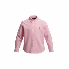 Polo Ralph Lauren Boy's Long Sleeve Button Up Cotton Oxford Pink Size 7