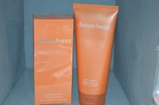 Clinique Happy Perfume Spray 3.4oz Sealed Box & Body Cream No Box 6.7oz New