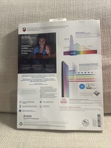 ZAGG iPad Mini 6th Gen Glass Elite VisionGuard Screen Protector NEW UNOPENED - 第 3/3 張圖片