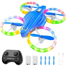 Drones for Kids With Cool Light, Kids Drone with 3D Flip, Altitude-Hold, Self...
