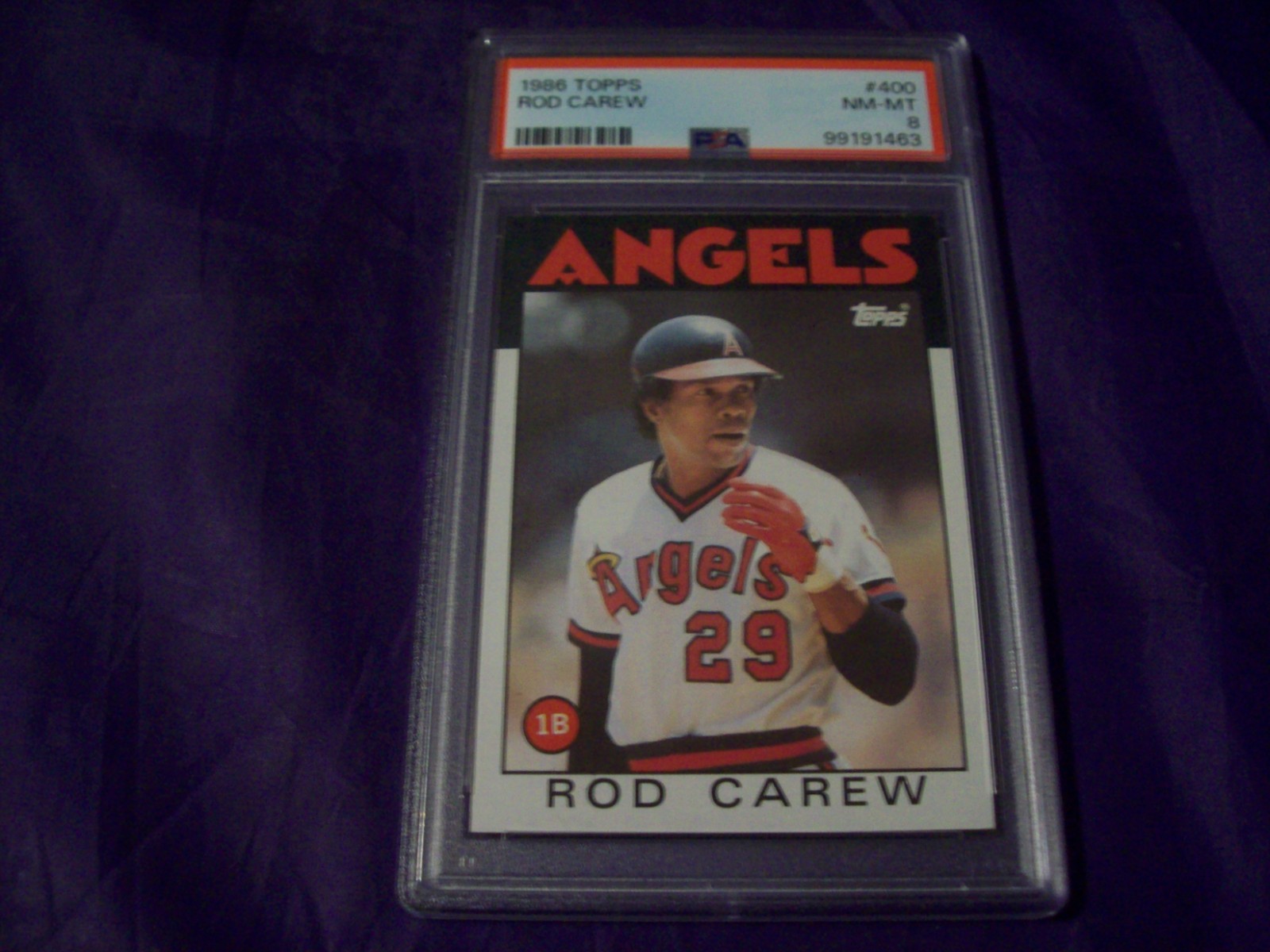 1986 TOPPS #400 ROD CAREW PSA 8