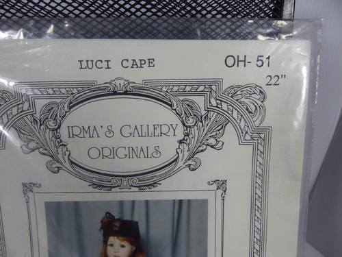 Uncut Irmas Gallery OH-51 22" Puppe Luci Cape Muster Neu aus altem Lagerbestand - Bild 2 von 3
