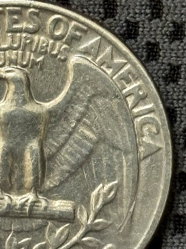 1965 Washington Quarter No Mint Mark Rim Letter Filled A Errors US Coin - Picture 9 of 10