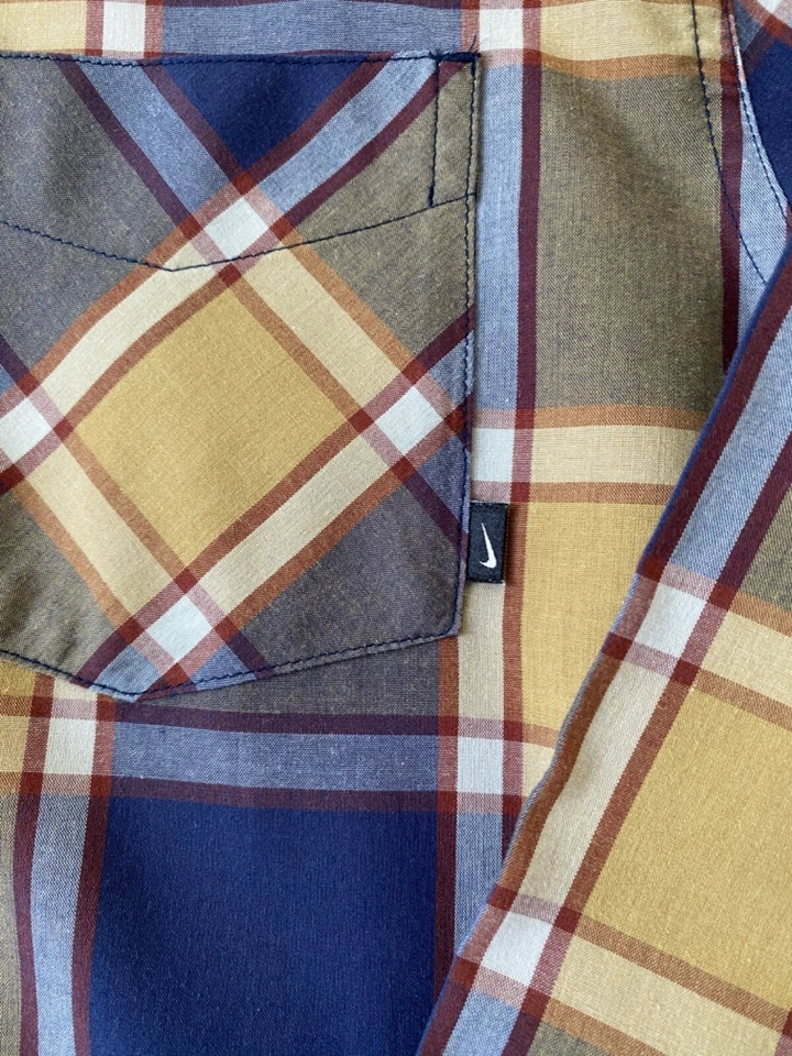 SUPER RARE NIKE LONG SLEEVE MULTI CHECK SHIRT L LARGE - Image 3 of 4