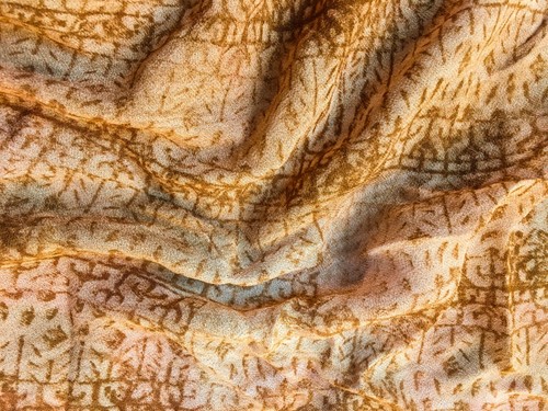 Georgette Chiffon 5 yardas Saris Impreso Seda Pura Sari Reciclado PGS1704 - Imagen 3 de 9