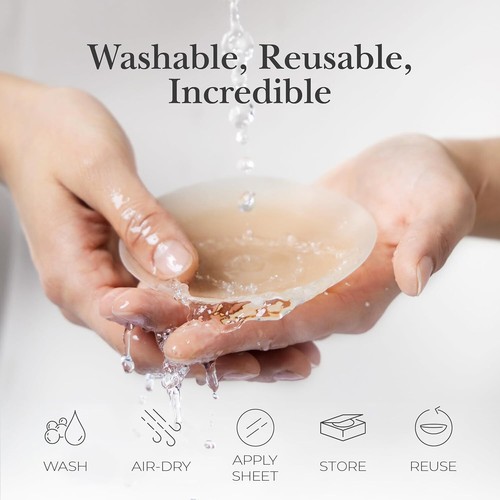 Nippies Nipple Covers for Women - Sticky Adhesive Silicone Pasties - Reusable Pa - Picture 6 of 22