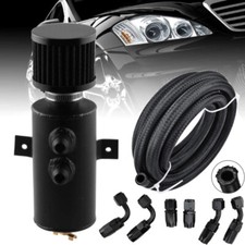 Baffled Reservoir 750ml Oil Catch Can Twin Port AN10 10AN Fuel Oil Hose Fitting