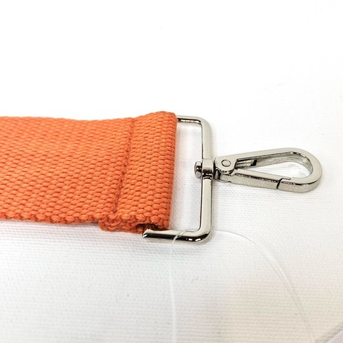 Shoulder Bag Strap Replacement DIY Purse Making Crossbody Orange Cotton Fabric - Picture 3 of 6