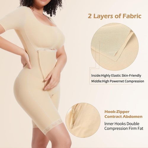 Fajas Colombiana Shapewear for Women Tummy Control Post Surgery Full Body Shaper - Picture 4 of 19