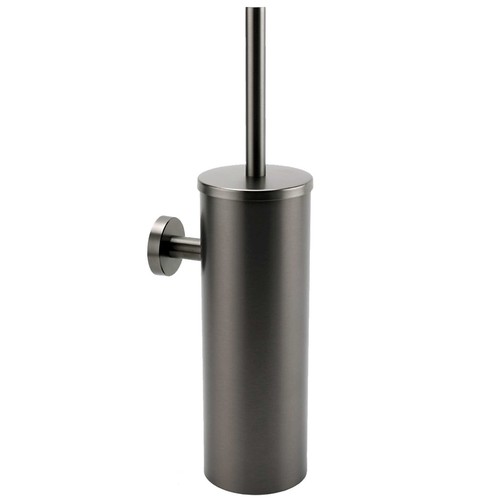 Gun Metal Towel Rail Rack Toilet Paper Holder Robe Hook Round Stainless Steel - Picture 24 of 28